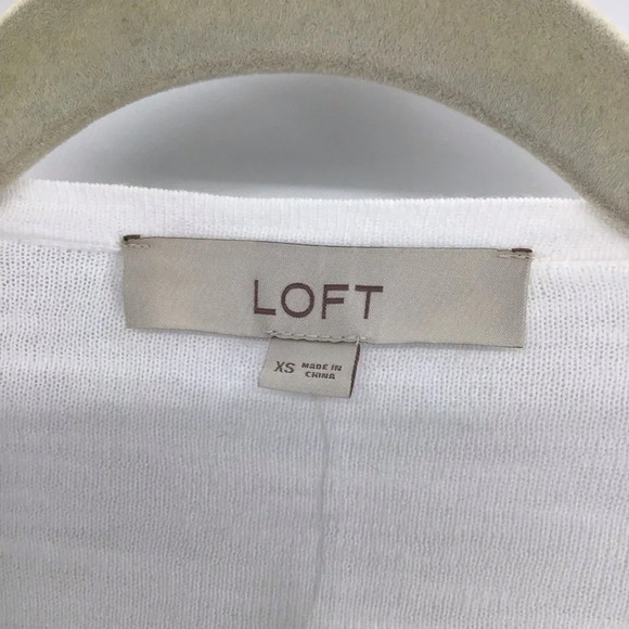 Loft Women’s Tunic Blouse Tie Cotton Lightweight Layer Top/Blouse NWT Size XS - Picture 6 of 7